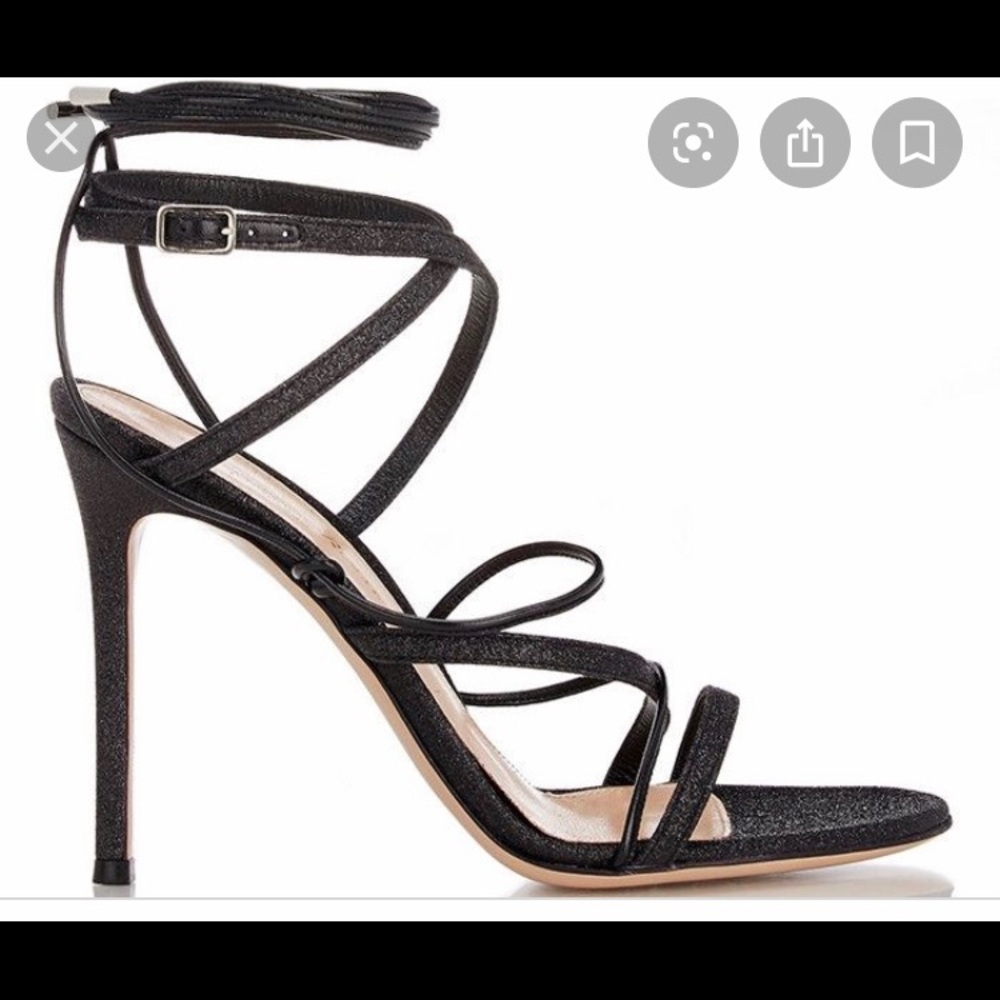 Gianvito Rossi - Glitter ankle strap sandal - 37.5